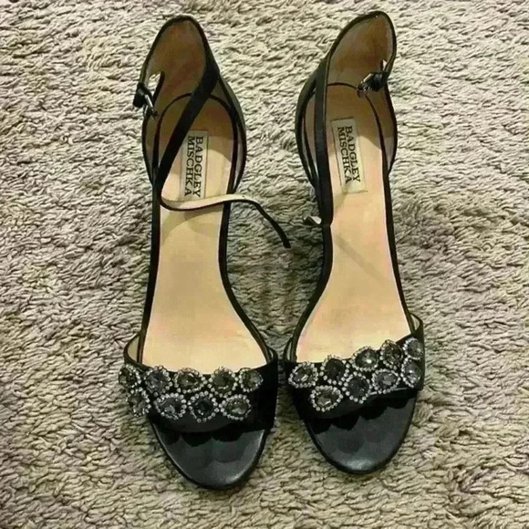 Badgley Mischka Shoes - Badgley Mischka Crystal‎ Rhinestone Wedge Sandal